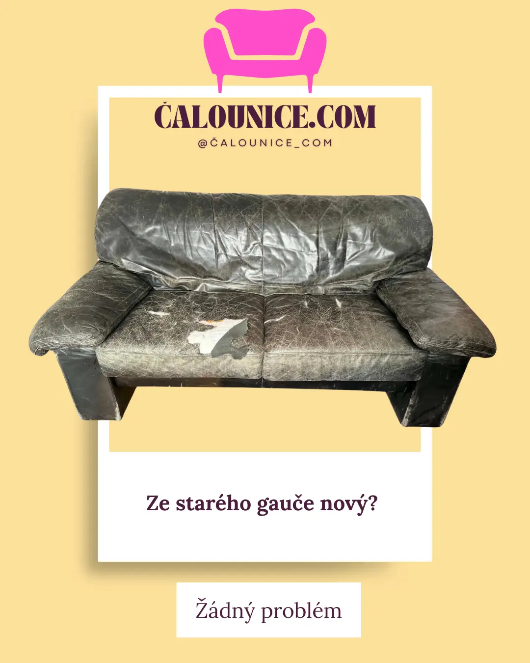 Gauč – původní stav