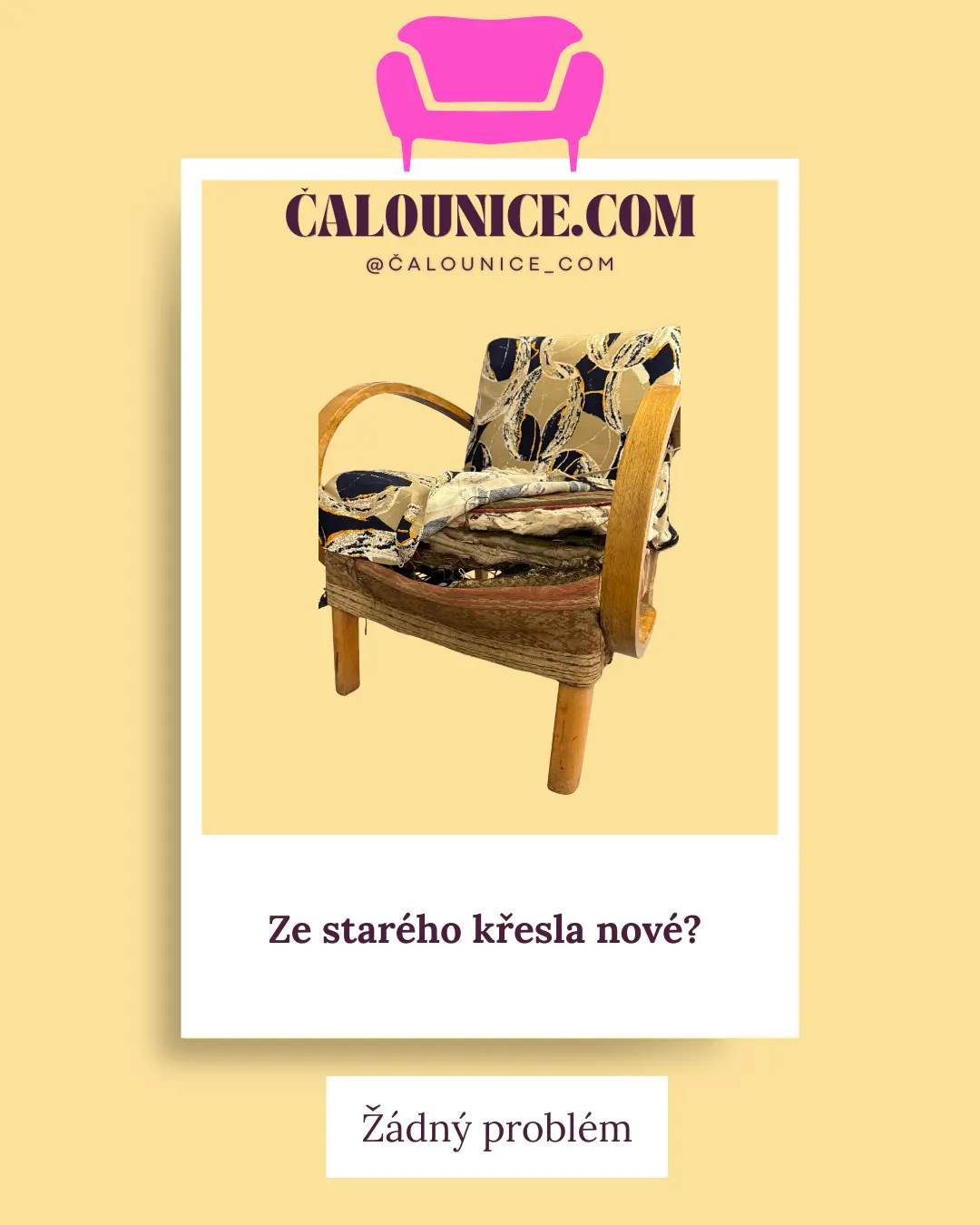 Křeslo – původní stav